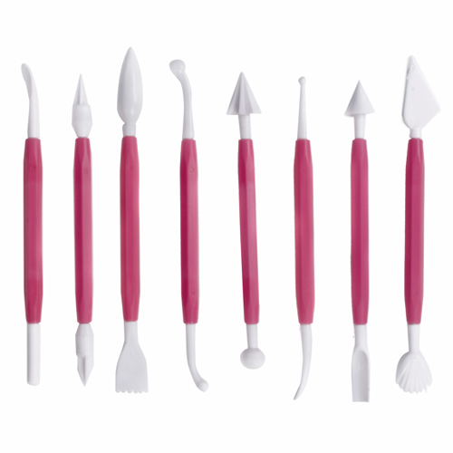 Esteca Modeladora para Pasta Americana 16,2x1,8x0,8cm - Jogo com 8 Un - Cromus Allonsy