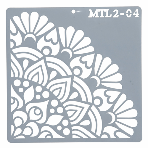 Estencil Para Bolo 1/4 Mandala-St15-04 15x15cm - 1 Un - Cromus Allonsy