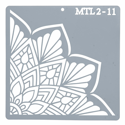 Estencil Para Bolo 1/4 Mandala-St15-11 15x15cm - 1 Un - Cromus Allonsy