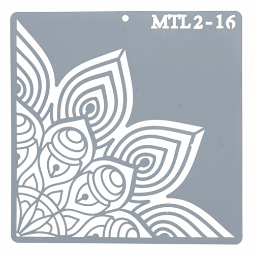 Estencil Para Bolo 1/4 Mandala-St15-16 15x15cm - 1 Un - Cromus Allonsy