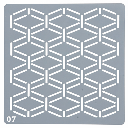 Estencil Para Bolo e Biscoito Geom-St15-07 15x15cm - 1 Un - Cromus Allonsy