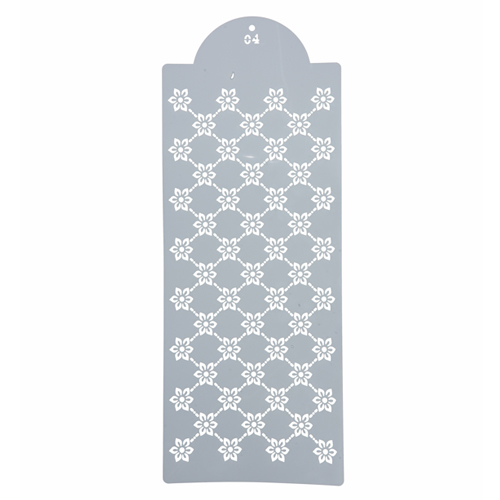 Estencil Para Bolo Floral-St39-04 15x39cm - 1 Un - Cromus Allonsy