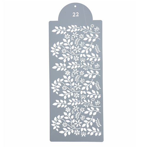 Estencil Para Bolo Floral-St39-22 15x39cm - 1 Un - Cromus Allonsy