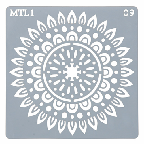 Estencil Para Bolo Mandala-Mtl1-09 15x15cm - 1 Un - Cromus Allonsy