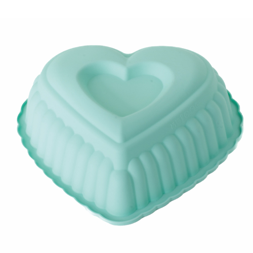 Forma de Silicone Coração Duplo Verde 25x23,3x7cm - 1 Un - Cromus Allonsy