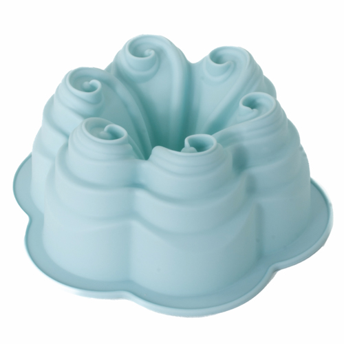 Forma de Silicone Redonda Flor Azul 22x22x9cm - 1 Un - Cromus Allonsy