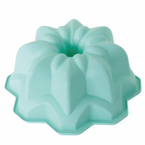 Forma de Silicone Redonda Flor Verde 23,5x23,5x9cm - 1 Un - Cromus Allonsy
