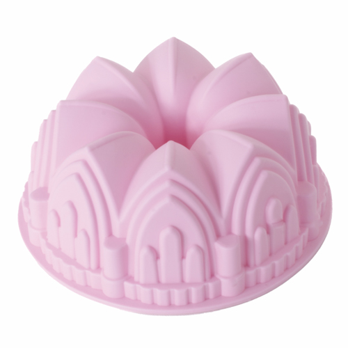 Forma de Silicone Redonda Palácio Rosa 22x22x8,8cm - 1 Un - Cromus Allonsy