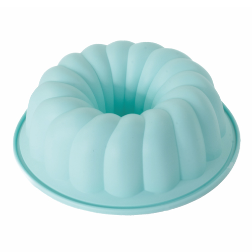 Forma de Silicone Redonda Pudim Verde 24x24x7cm - 1 Un - Cromus Allonsy