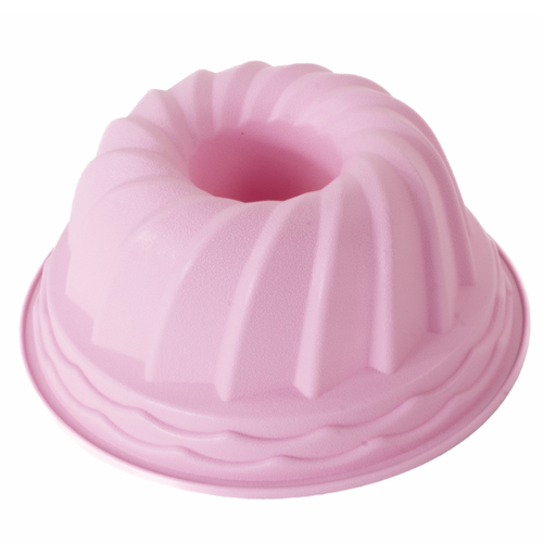 Forma de Silicone Redonda Redemoinho Rosa 23,5x23,5x9cm - 1 Un - Cromus Allonsy
