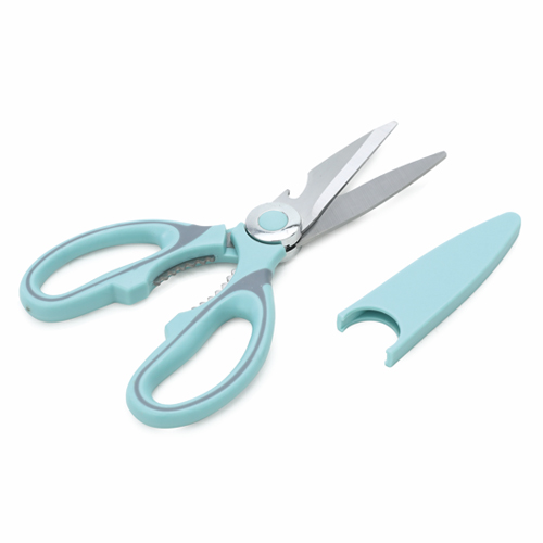 Tesoura Multifuncional com Capa Protetora 20,7x9x1,5cm Azul - 1 Un - Cromus Allonsy