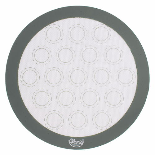 Tapete de Silicone Redondo Macarons com Fibra de Vidro 30x30x0,07cm - 1 Un - Cromus Allonsy