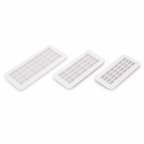 Molde Para Pasta Americana Retangular Branco - Jogo com 3 Un - Cromus Allonsy