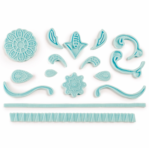 Molde Para Pasta Americana Renda 20x12,5x0,7cm Verde - 1 Un - Cromus Allonsy