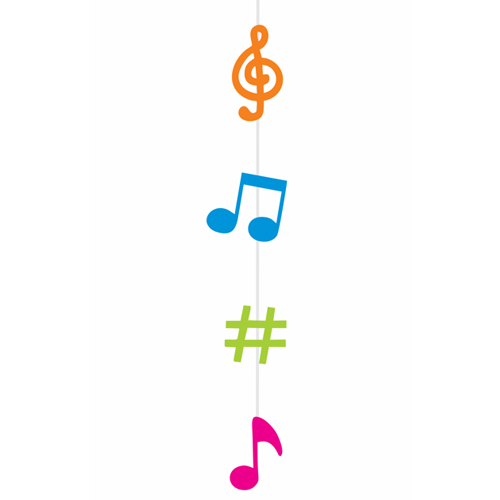 Móbile Decorativo Notas Musicais Color 80cm - 1 Un