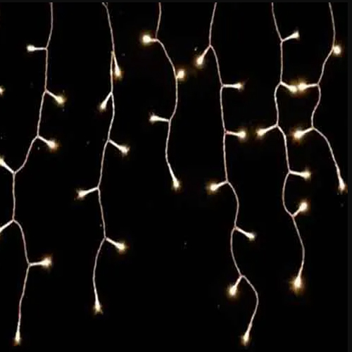 Cascata de Led com 400 Lâmpadas 10 Metros Tomada M/F Branco Frio - 220 Volts