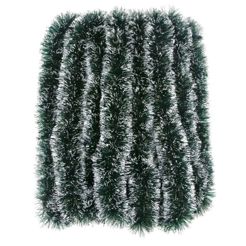 Festão Ramificado Aramado Nevado 2,70 Metros com 200 Galhos de 6cm