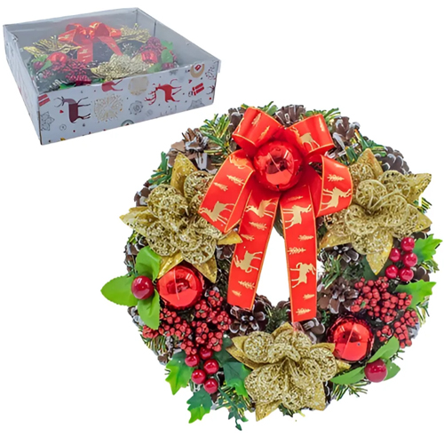 Guirlanda Decorada Natalina Luxo 25x6cm - 1 Un