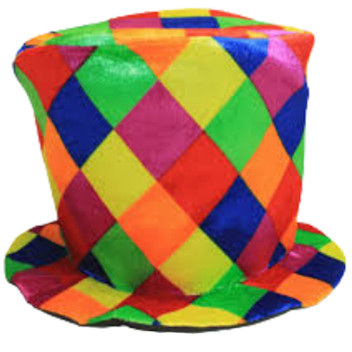 Cartola Alta Multi Color em Tecido