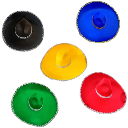 Chapéu Mexicano Luxo Grande Multi Cores