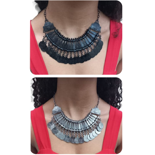 Colar Odalisca Egípcio de Metal Luxo Sortido