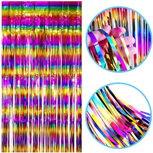 Cortina de Ráfia Metalizada 2,00x1,00 Metros