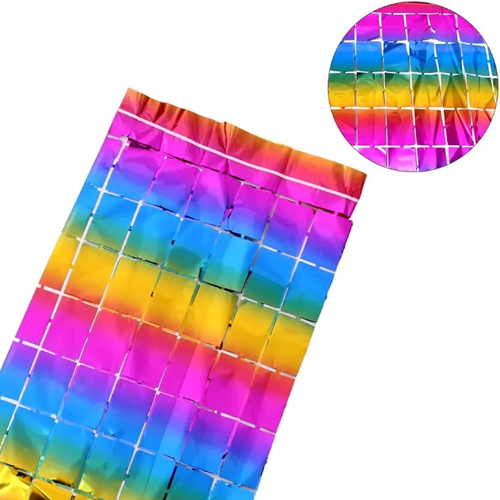 Cortina Metalizada Quadriculada 2,00x1,00 Metros