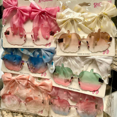 Kit Luxo Óculos Acrílico com 2 Laços