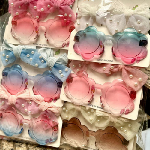 Kit Luxo Óculos Acrílico com 2 Laços