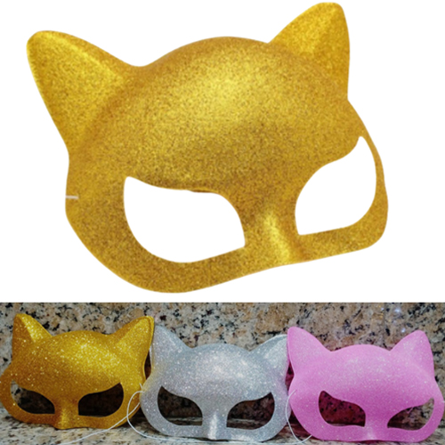 Máscara Gato com Glitter - Para Festas