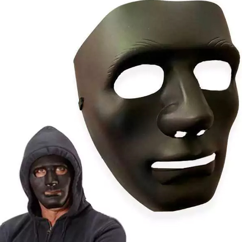 Máscara Sem Face Luxo Preta - Para Festas