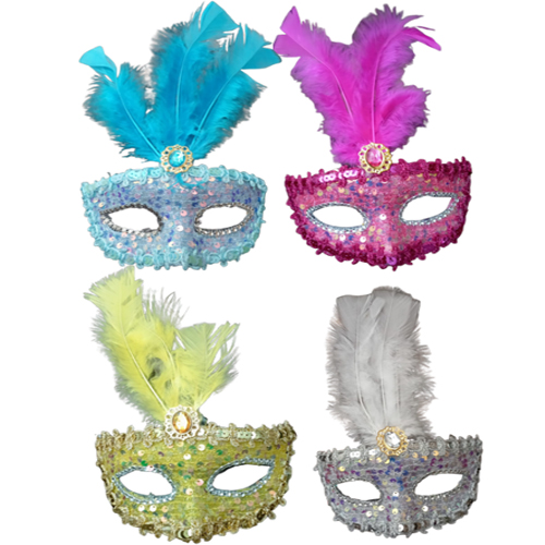 Máscara Veneza Paetê Sortidas - Para Festas