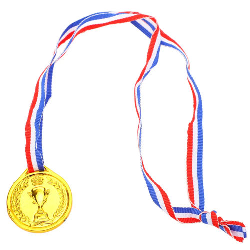 Medalha Campeão em Plástico com Cordão