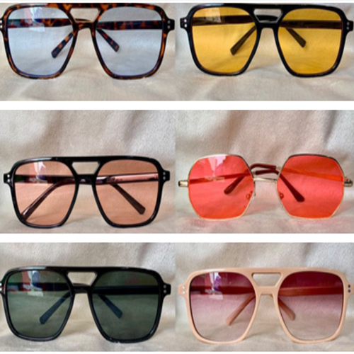 Óculos Quadrado Luxo Colorido Retrô - Para Festas