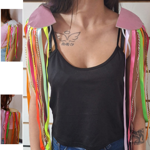 Ombreira com Fitas de Cetim Importada Cores Diversas 90cm