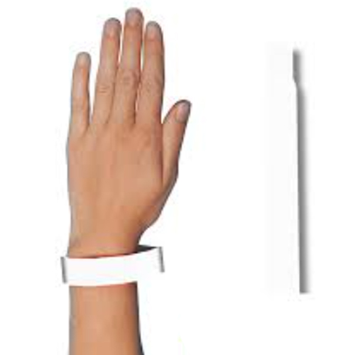 Pulseira de Identificação a Prova de Água Branco - 50 Un