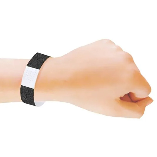 Pulseira de Identificação a Prova de Água Preto - 50 Un