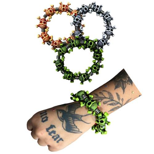 Pulseira de Ossos Caveira