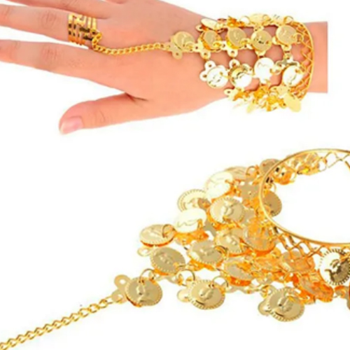 Pulseira Odalisca com Anel Metal