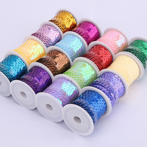 Rolo de Cordão Lantejoula 92 Metros Cores Sortidas
