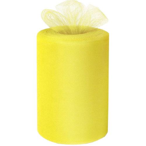Rolo de Tule com 50 Metros e 1,20 Metros de Largura Amarelo