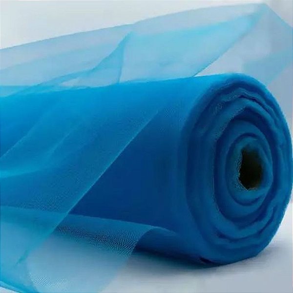 Rolo de Tule com 50 Metros e 1,20 Metros de Largura Azul Turquesa