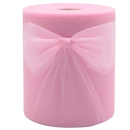 Rolo de Tule com 50 Metros e 1,20 Metros de Largura Rosa Bebê