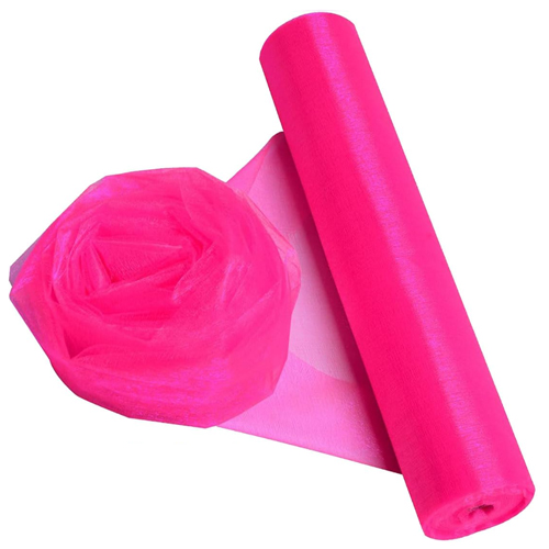 Rolo de Tule com 50 Metros e 1,20 Metros de Largura Rosa Pink