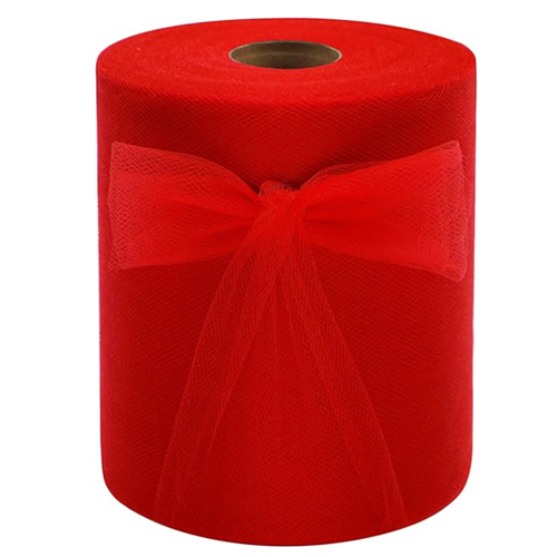 Rolo de Tule com 50 Metros e 1,20 Metros de Largura Vermelho