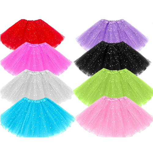 Saia de Tule com Glitter 40cm Cores Sortidas