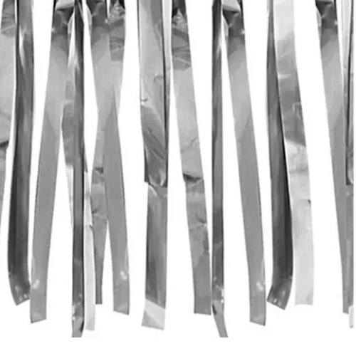 Varal de Fitas Metalizadas 10 Metros Prata