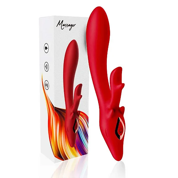 VIBRADOR PONTO G COM ESTIMULADOR DE CLITÓRIS COM 9 MODOS DE VIBRAÇÃO