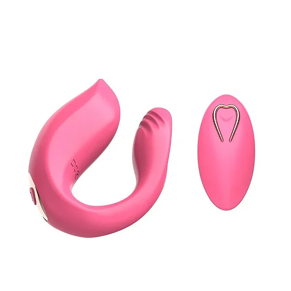 VIBRADOR PONTAS DUPLA RECARREGÁVEL COM CONTROLE 10 VIBRAÇÕES