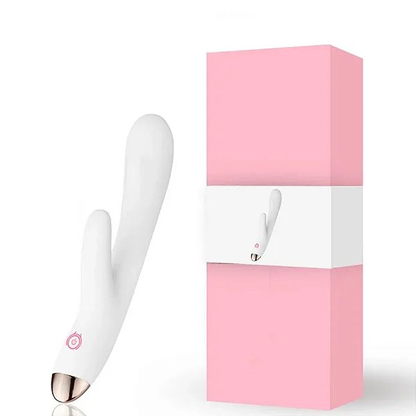 VIBRADOR REARREGÁVEL COM ESTIMULADOR CLITORIANO